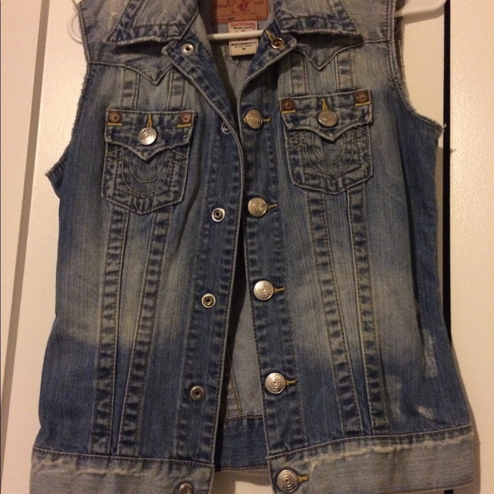 True Religion denim vest